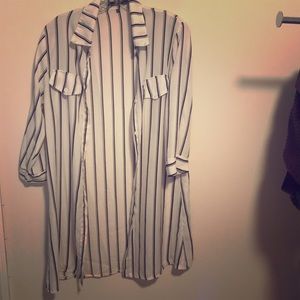 Long sleeve striped tunic